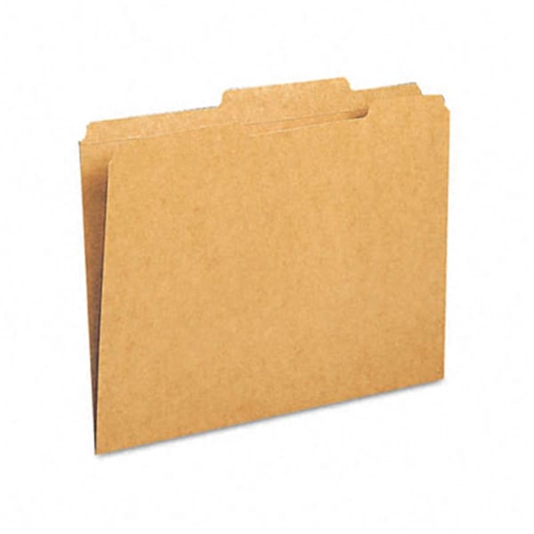 Made-To-Stick Kraft File Folder- 2/5 Cut Right of Center- 2-Ply Top Tab- Ltr- Brown- 100/Box, 100PK MA41435 - main